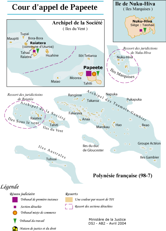 Carte judiciaire de la Polynsie